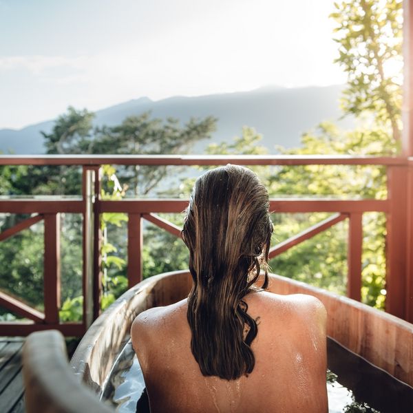 Indulge in unforgettable spa moments with stunning panoramic views from our wooden hot tub. The...